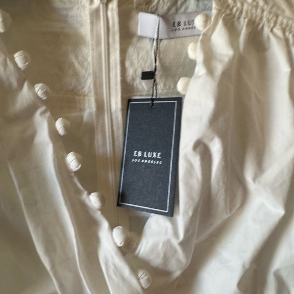 Lux Elegant White Tiered Mini Dress - Picture 4 of 10